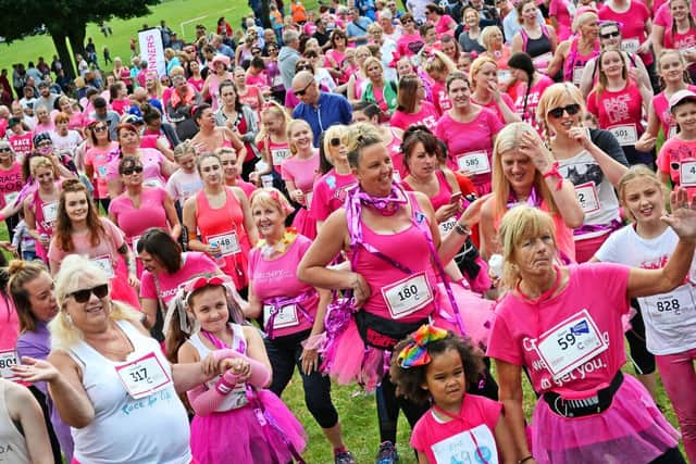 The participants in this years Race for Life 5k, take part in a warm-up before the big event. Picture: Marie Caley NDFP RaceForLife MC 13