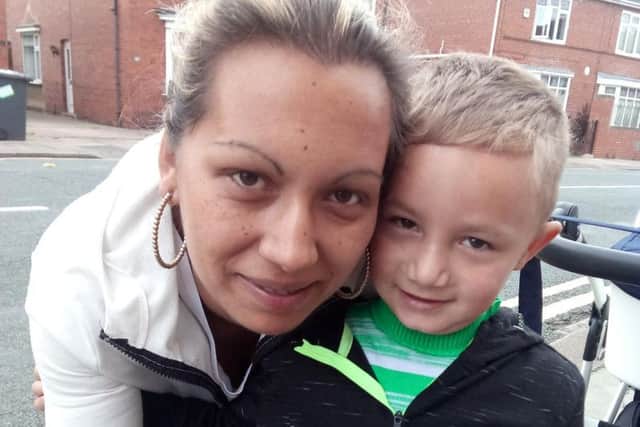 Lenka Zigoua, 27, with son Jozef, four