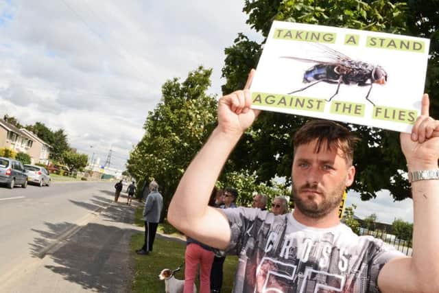 Rossington resident Jason Candy-Torn, pictured protesting on Bankwood Lane.