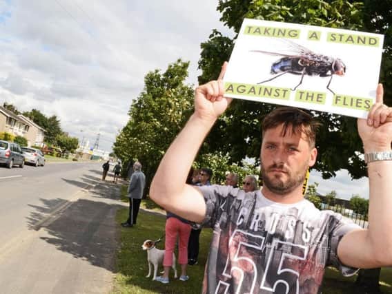 Rossington resident Jason Candy-Torn, pictured protesting on Bankwood Lane.