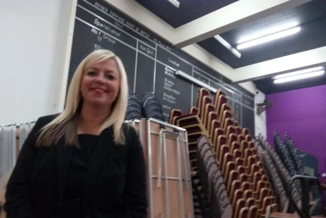 Marketing manager Katey Dent in the former RAF operations room