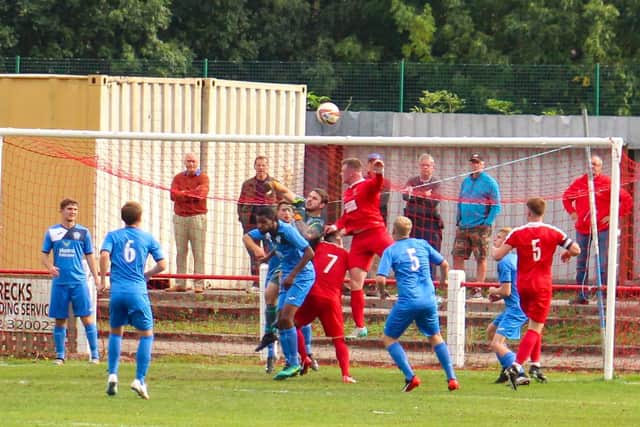 Action from Selby v Armthorpe. Photo: Steve Pennock