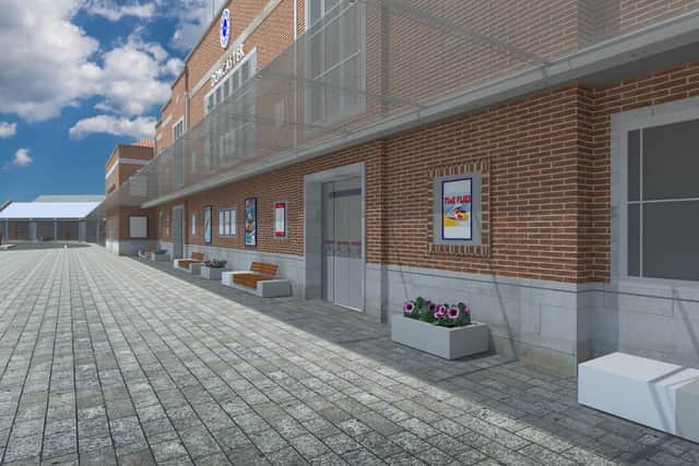 An artist's impression of the new front of Doncaster railway station