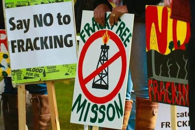 Fracking protesters in Misson near Doncaster. Picture: Sophie Wills