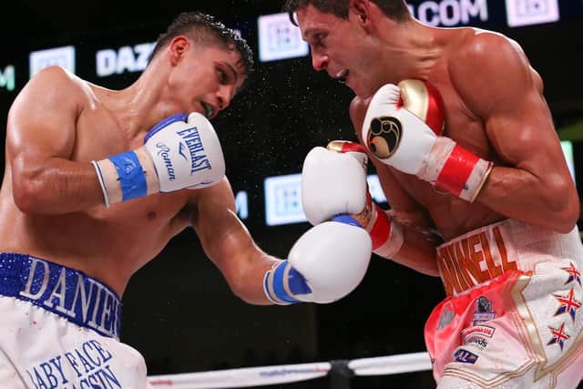 Gavin McDonnell in action against Daniel Roman. Picture: Ed Mulholland/Matchroom Boxing USA