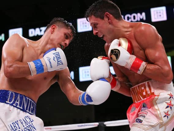 Gavin McDonnell in action against Daniel Roman. Picture: Ed Mulholland/Matchroom Boxing USA