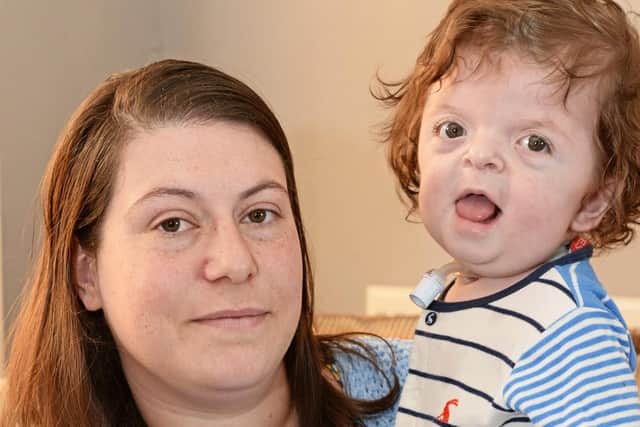 Mum Mandy with son Marshall. Picture: Marie Caley/Doncaster Free Press