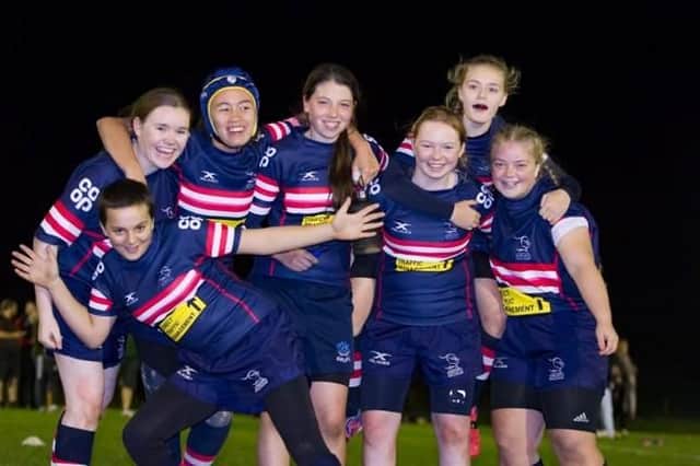 Members of Doncaster Demons' age group set up