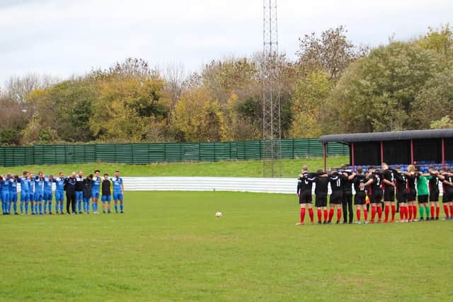 Players from Armthorpe Welfare and Shirebrook Town