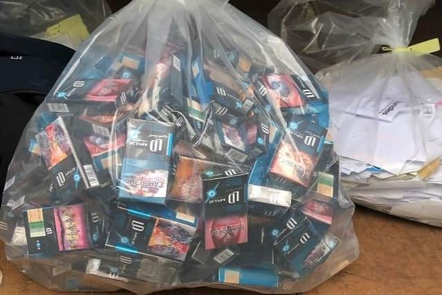 Illegal cigarettes were seized in a crime crackdown in Doncaster
