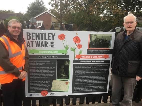 An exhibition showing local heroes at war is on display at Bentley Railway Station