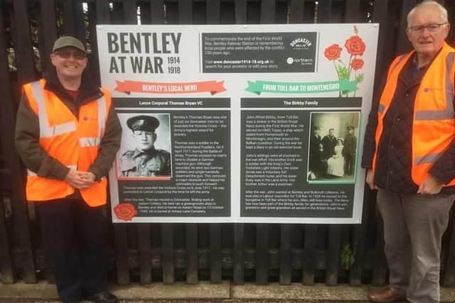 An exhibition showing local heroes at war is on display at Bentley Railway Station