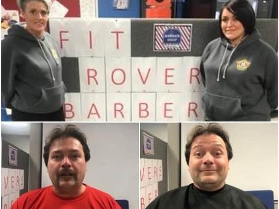 Staff from Blades in Askern carried out the Movember shave at Doncaster Rovers