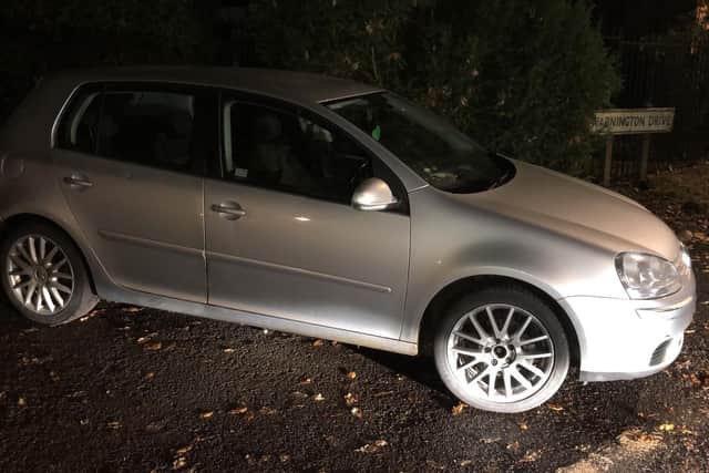 Drugs and swords were found in this car stopped buy police officers in Doncaster overnight