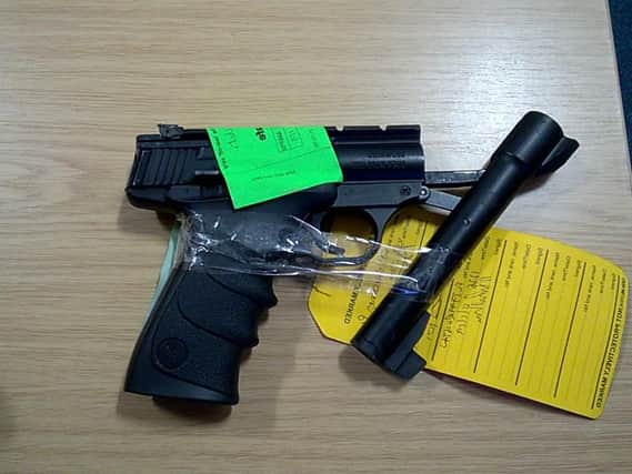 One of the firearms seized in raids in Doncaster last week