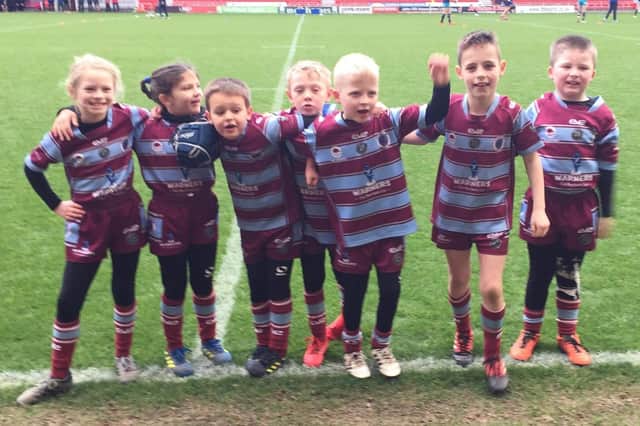 Toll Bar's U7s and U8s were mascots at Doncaster RLFC v Leeds Rhinos on Sunday.