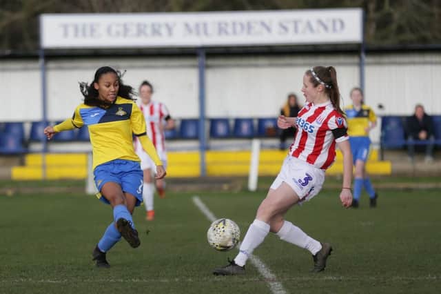 Imani Todman in action against Stoke City. Photo: Julian Barker