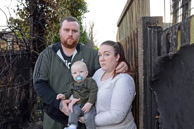 Shani Turner, pictured with her husband Gary and son Chase. Picture: Marie Caley NDFP-12-01-19-Arson-4