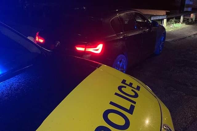 A BMW was abandoned during a police chase in Doncaster