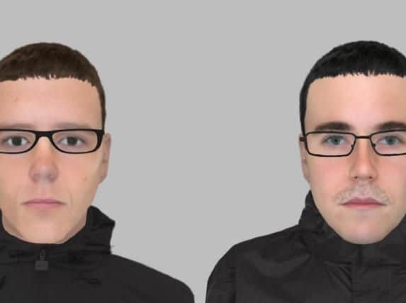 E-fit images of Cooper produced by the 14-year-old victim and a witness to the incident in the park,