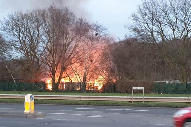 The raging fire. Picture: Tony Critchley