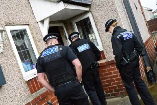 Police carry out a raid in Doncaster