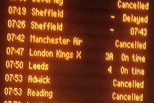 Trains between Doncaster and Sheffield have been cancelled this morning
