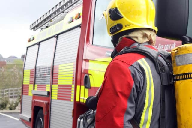 Firefighters are tackling a farm blaze in Doncaster this morning
