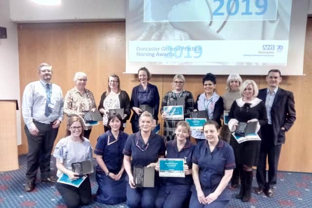 Winners and runners up at the Doncaster General Practice Nursing Awards.