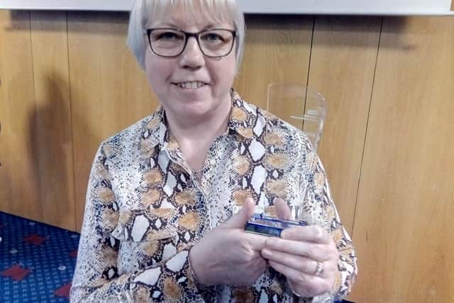 Irene Halliday, of the Mount Group Practice, with her integrated working award at the Doncaster General Practice Nursing Awards.