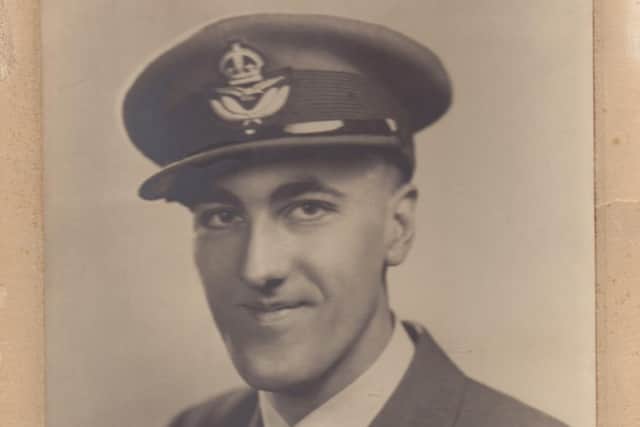 Young WWII pilot Peter A F Johnson DFC