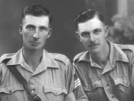 The Doncaster dragoon, Harry Holgate (right) with a forces colleague