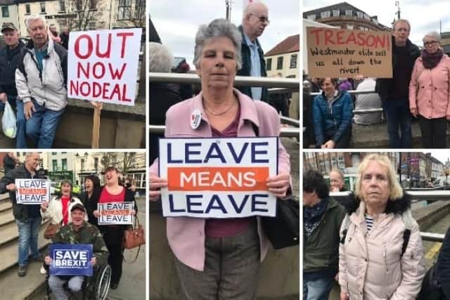 Brexit supporters in Doncaster