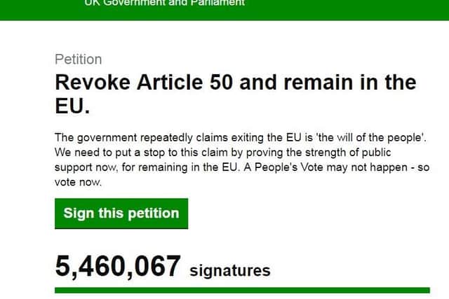 This is how many people in Doncaster have signed petition calling for Brexit to be cancelled