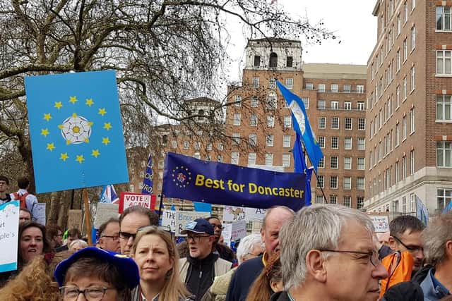 The march winds its way through London.