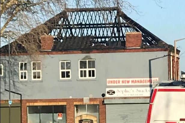 A former Hexthorpe pub was damaged by fire overnight