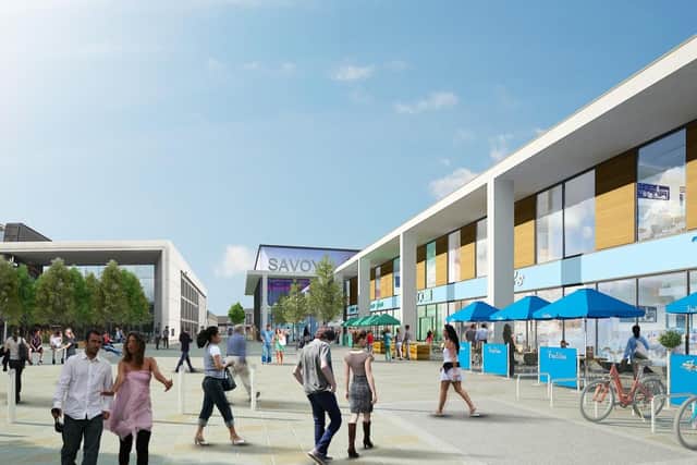 Artist impression of new cinema complex in Doncaster's Civic and Cultural Quarter - daytime