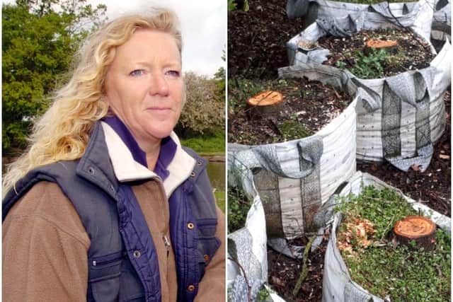 Sandra Crabtree is furious after discovering trees volunteers had repeatedly asked for have been killed off.