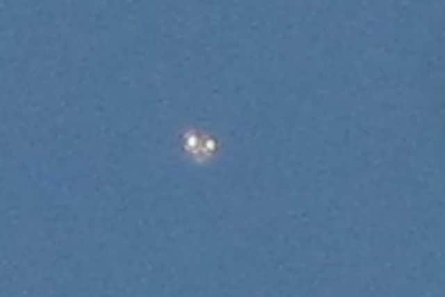 The UFO spotted above Askern yesterday afternoon. (Photo: Julie Marley).