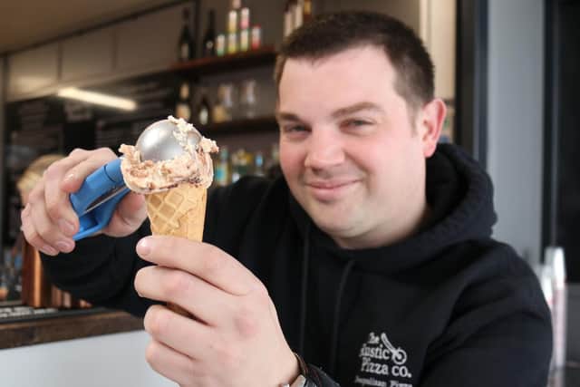 Lee Oglen with Gelato.