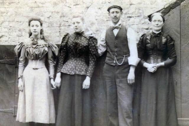 Mr Peters, landlord of the Red Lion, and his family.