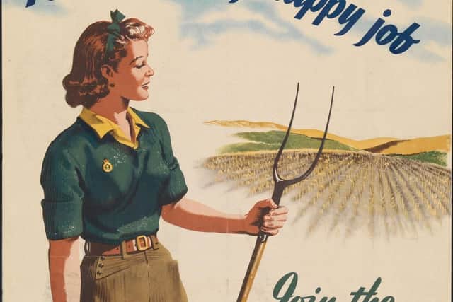 A Women's Land Army advert for a "Happier, healthier, you"