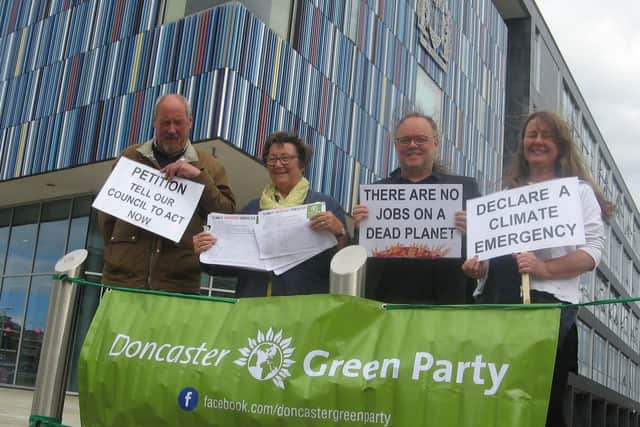 Campaigners outside Doncaster Council