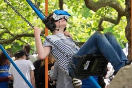 Try out the VR swings