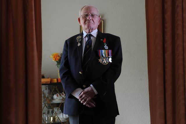 D Day vet Frank Baugh, pictured at his home at Doncaster.