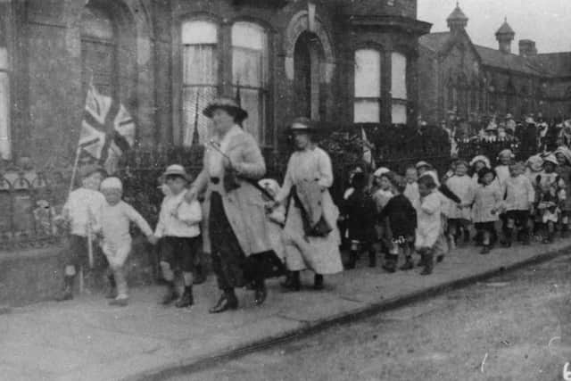 Oxford Place Infants peace celebrations, July 25, 1919