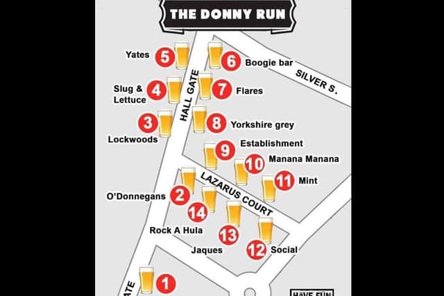 The route of The Donny Run (Photo: Facebook/Donny Run).