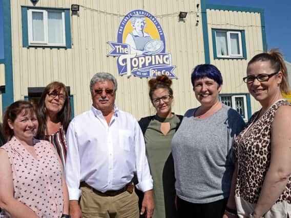 Roger Topping, pictured with l-r Caroline Adams, credit Control, Nadine Limb, Office and Accounts, Sam Lee, Katy North, both Area sales co-ordinators and Gemma Illman, HR and Payroll co-ordinator