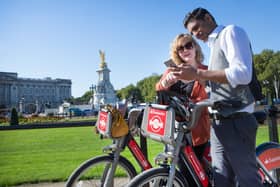 Santander Cycles are a great way to visit London landmarks