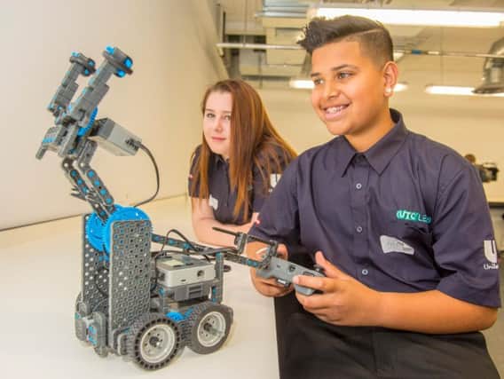 Pupils get first hand robotics experience at UTC Leeds.